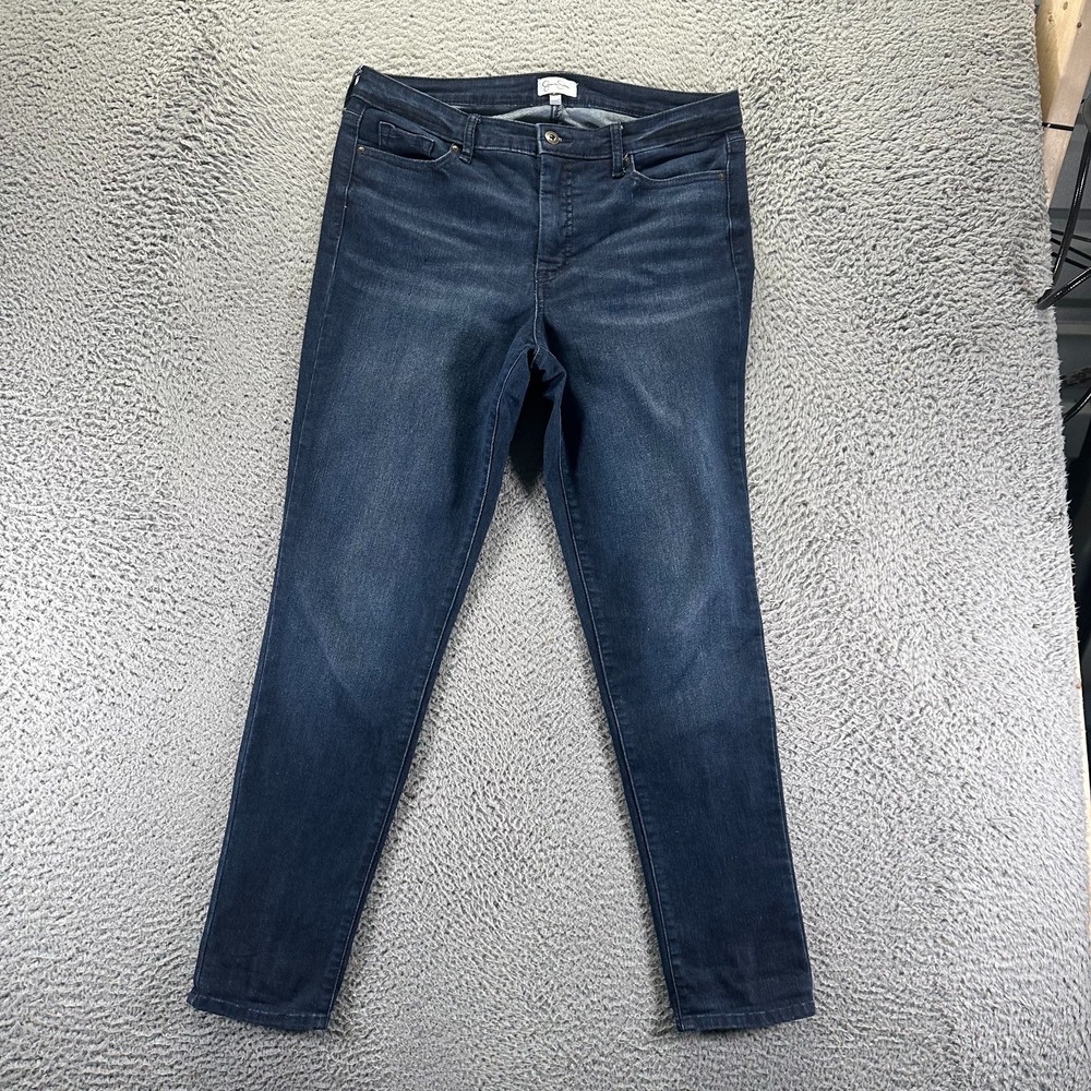 Jessica Simpson Jeans Womens 12 Blue Cotton Denim Skinny Workwear Faded Stretch‎